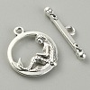 Tibetan Style Alloy Toggle Clasps X-FIND-CJC0017-21B-AS-1