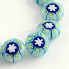 Handmade Millefiori Glass Beads Strands X-LK-R004-03D-1