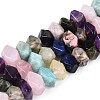 Natural Sodalite & Rhodonite & Prehnite & Amethyst & Rose Quartz & Flower Amazonite & Sunstone Beads Strands G-N358-01A-01-2