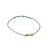Adjustable Brass Fish Braided Bead Anklets WGBBA61-01-5
