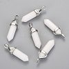 Natural White Jade Double Terminated Pointed Pendants X-G-F295-04H-1