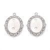 Non-Tarnish 304 Stainless Steel Pendant Cabochon Settings STAS-N114-02P-1