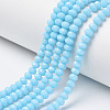 Opaque Solid Color Glass Beads Strands EGLA-A034-P2mm-D08-1