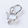 Natural & Synthetic Mixed Stone Kitten Pendants G-P352-B-3