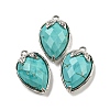 Natural Turquoise Faceted Pendants G-M431-06P-08-1