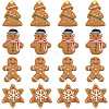 48Pcs 4 Styles Christmas Plastic Cabochons FIND-SC0011-29-1