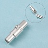 Brass Locking Tube Magnetic Clasps LS-X-MC079-S-3