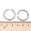 Tarnish Resistant 304 Stainless Steel Huggie Hoop Earrings EJEW-F111B-23mm-P-3