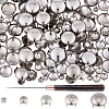 150Pcs 5 Styles Flat Round Brass Four Claw Nail KK-CL0001-03P-1