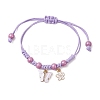 Adjustable Nylon Cord Braided Bead Bracelets for Women BJEW-JB11409-03-2