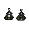 Halloween Theme Spray Painted Alloy Enamel Pendants ENAM-T020-09M-2