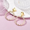 Alloy Rings Dangle Stud Earrings with 304 Stainless Steel Pins EJEW-JE05338-3