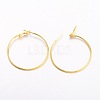 Brass Earring Findings Hoops EC108-3NFG-2