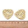 304 Stainless Steel Hollow Flower Heart Pendants STAS-T067-40G-3