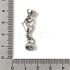 304 Stainless Steel Lobster Claw Clasps and Cord End High Polished STAS-B128-08P-02-3