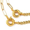Brass Cobs Chain & Paperclip Chains Jewelry Sets SJEW-JS01118-3