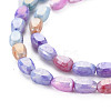 Opaque Baking Painted Crackle Glass Beads Strands EGLA-S174-21I-3