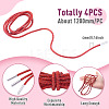 4Pcs Rhinestone Round Cord Shoelace FIND-TA0010-44P-02-4