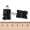 Natural Obsidian Pendants G-B127-09P-04-4