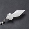 Natural Quartz Crystal Pointed Dowsing Pendulums AJEW-B020-05P-08-5