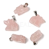Natural Rose Quartz Pendants G-B127-02P-05-2