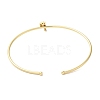Rack Plating Brass Micro Pave Clear Cubic Zirconia Letter Open Cuff Bangles BJEW-A018-01G-P-3