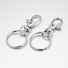 Alloy Swivel Clasps with Iron Key Rings X-PALLOY-O058-02-1