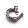 Brass Cubic Zirconia Enhancer Shortener Bails ZIRC-K070-16-3