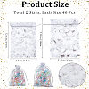 80Pcs 2 Styles Heart Printed Organza Bags OP-BBC0001-04A-2