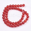 Natural White Jade Bead Strands G-R165-8mm-15-2