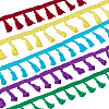 CHGCRAFT 5 Rolls 5 Colors Cotton Tassel Ribbons OCOR-CA0001-13-1