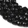 Natural Dyed & Heated Black Onyx Beads Strands LS-G-A129-3mm-25-5