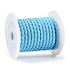 Braided Cowhide Leather Cord NWIR-N005-01N-4mm-2