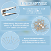 Unicraftale 200Pcs 304 Stainless Steel Eye Pins STAS-UN0054-76-5