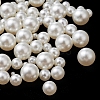 300Pcs 6 Sizes ABS Plastic Imitation Pearl Round Beads MACR-YW0002-67-2