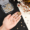 100Pcs 2 Colors Brass with Rhinestone Spacer Beads KK-BBC0015-99-3