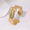 Textured 304 Stainless Steel Cuff Bangles for Women FS-WG3DC78-01-1