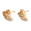 Golden Brass Stud Earring Findings KK-P253-01A-G-1
