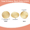   30Pcs 5 Colors Brass Pendants KK-PH0009-57-2