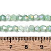 Ombre Effect Dyed Glass Beads Strands GLAA-T025-4mm-09F-4