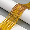 Transparent Gradient Color Glass Beads Strands GLAA-H021-01A-35-4