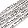 Tarnish Resistant 201 Stainless Steel Cuban Link Chains CHS-L017-17C-1