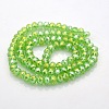 AB Color Plated Faceted Rondelle Electroplate Glass Beads Strands GLAA-A024D-AB06-2