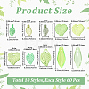 600Pcs 10 Styles Transparent Acrylic Pendants OACR-PA0001-49-2