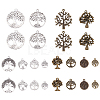   120Pcs 12 Style Tibetan Style Alloy Pendants FIND-PH0004-87-8