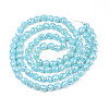Electroplate Opaque Solid Color Glass Beads Strands EGLA-N002-26-A01-2