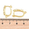 Brass Micro Pave Cubic Zirconia Hoop Earring Findings CU-CBAB5B4-01G-3