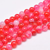 Natural Striped Agate/Banded Agate Bead Strands G-G962-6mm-04-1