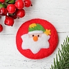 Christmas Theme Santa Claus Brooch Needle Felting Kit DIY-K055-09-1