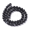 Natural Black Agate Beads Strands G-G582-8mm-60-2